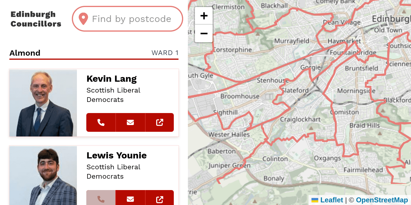 Screenshot in landscape with orientation media query
