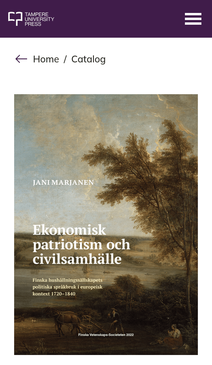 Screenshot of the page for a book on a mobile device