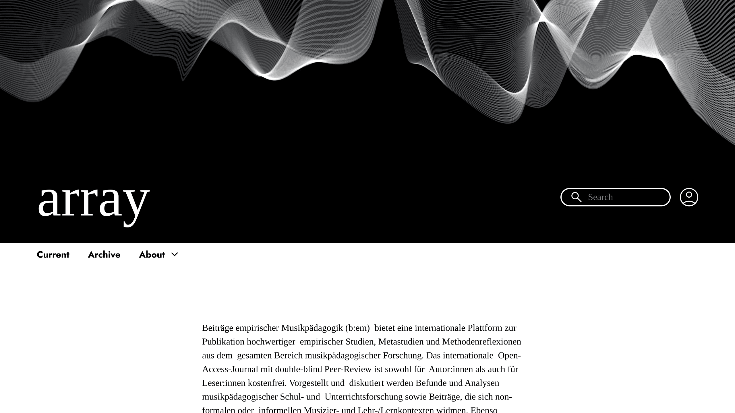 Screenshot of a sample black and white music journal