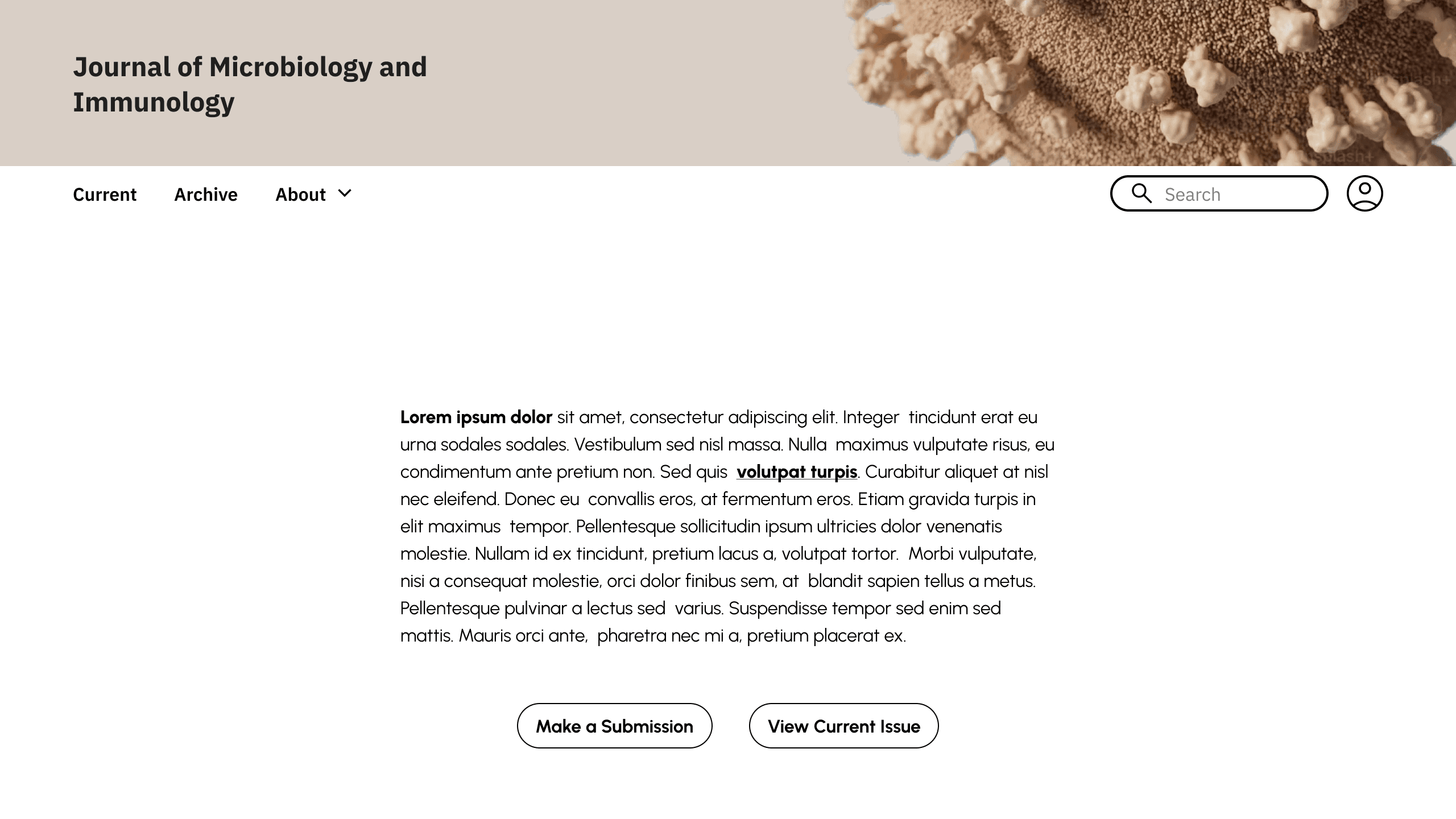 Screenshot of a sample microbiology journal