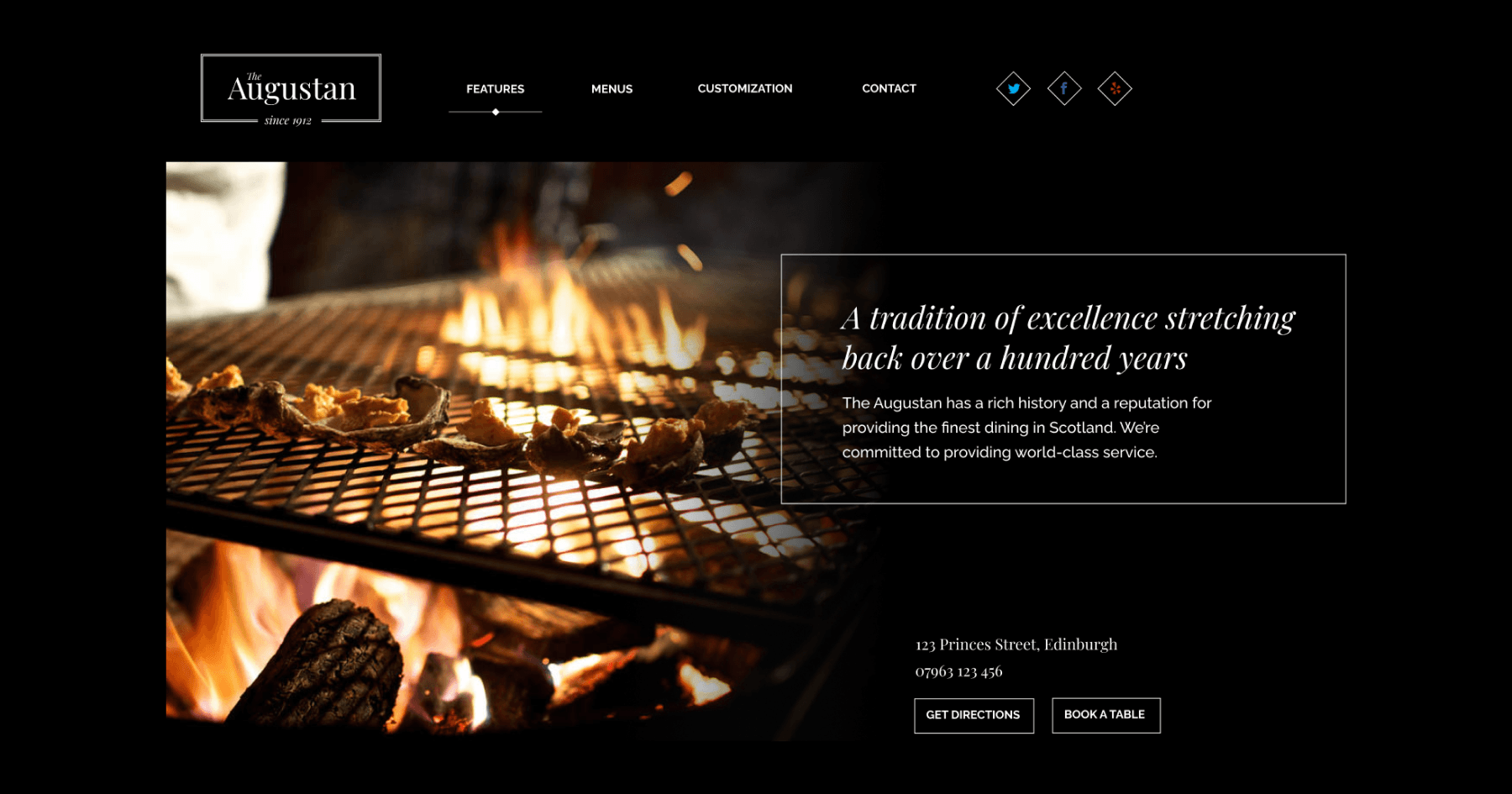 Screenshot of the Augustan theme for WordPress.