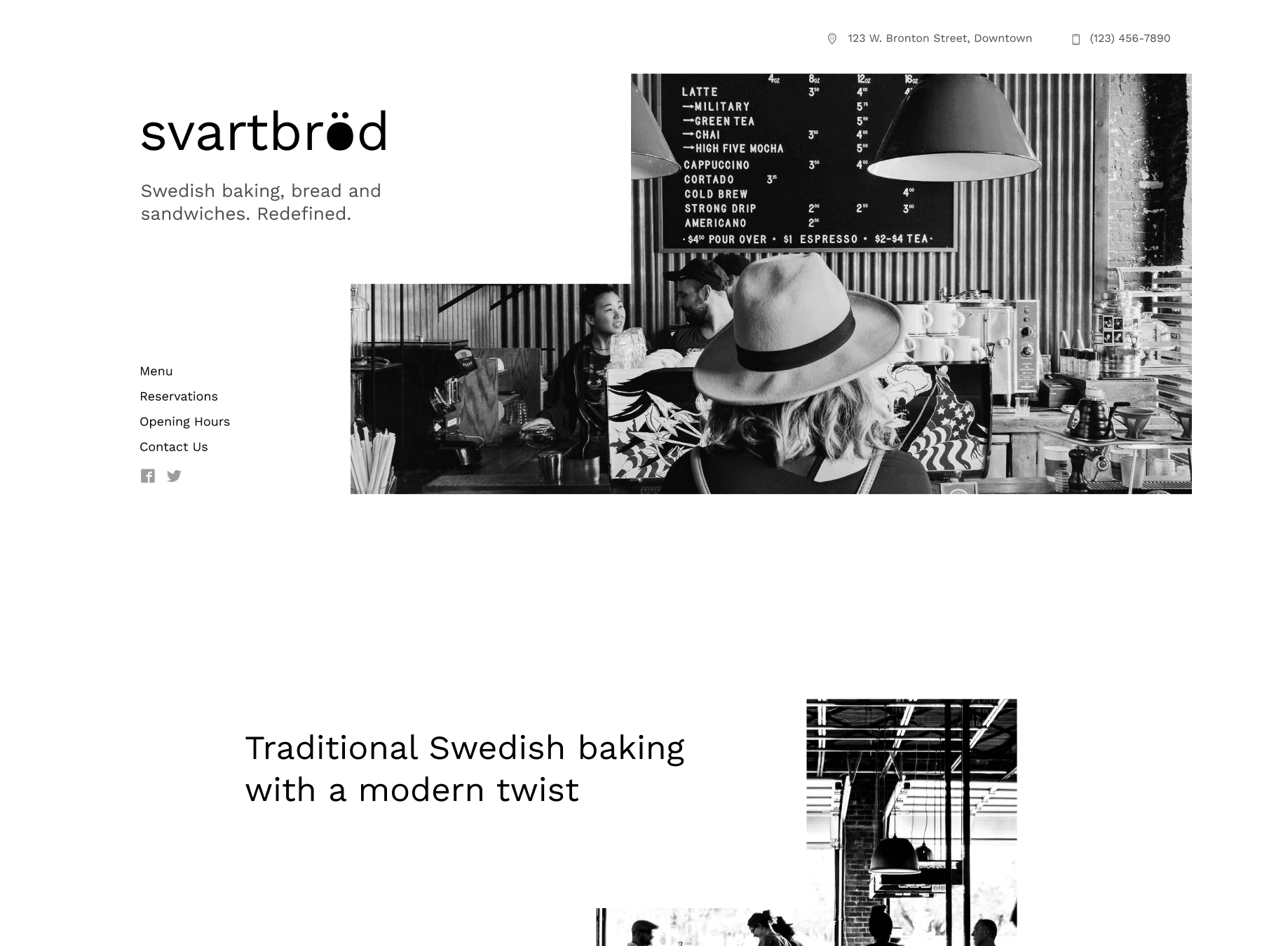 Screenshot of the Svartbrod theme