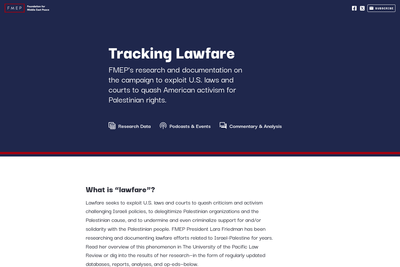 Screenshot of the lawfare data portal